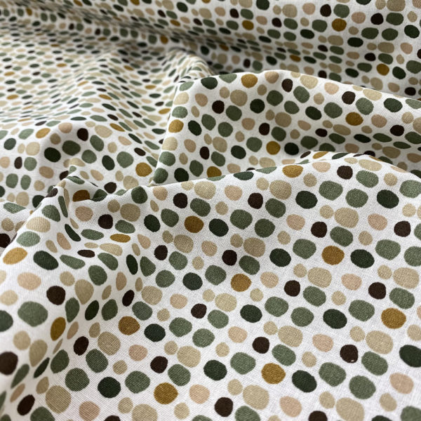 Algodón popelín de algodón 100% para creatividades de patchwork con estampado con estampado de piedras de colores