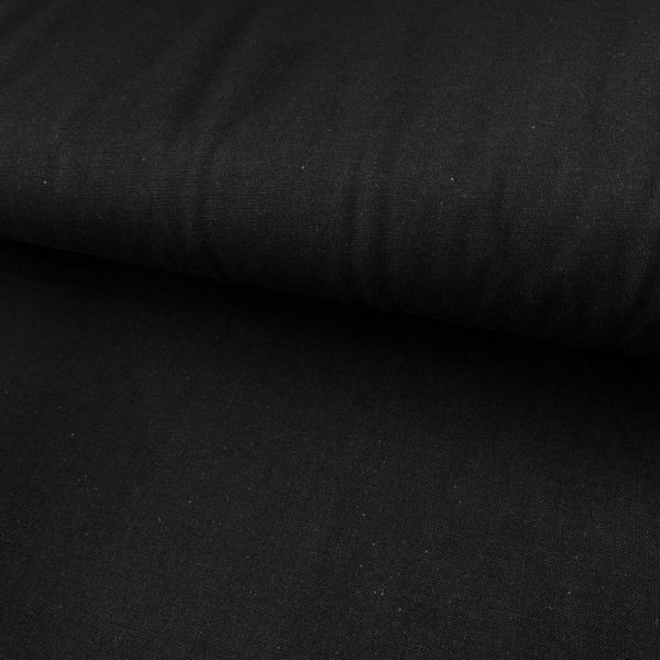 Algodón popelín liso de algodón ORGÁNICO para creatividades de patchwork color negro