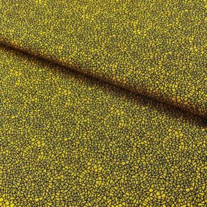Algodón popelín de algodón 100% para creatividades de patchwork con estampado de ala de insecto amarillo