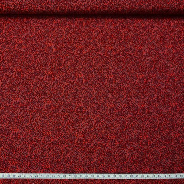 Algodón popelín de algodón 100% para creatividades de patchwork con estampado de ala de insecto rojo