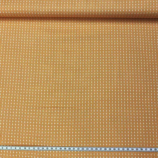 Algodón popelín de algodón 100% para creatividades de patchwork con estampado de mosaico en tonos naranja claro