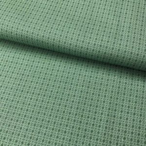 Algodón popelín de algodón 100% para creatividades de patchwork con estampado de mosaico en tonos verdes