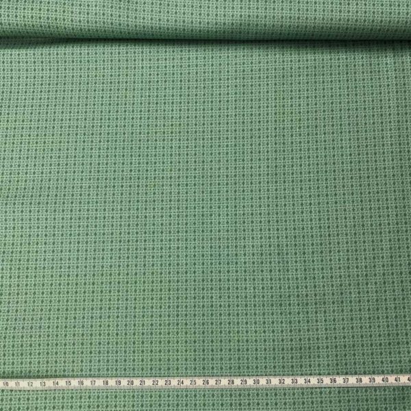 Algodón popelín de algodón 100% para creatividades de patchwork con estampado de mosaico en tonos verdes
