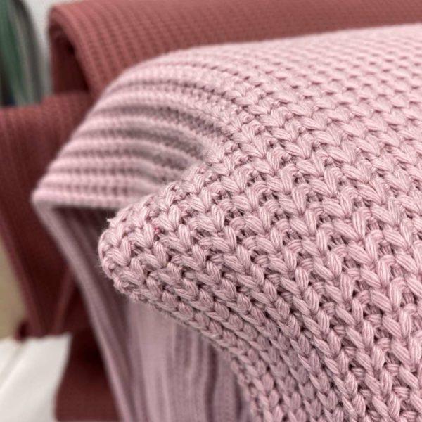 Punto de tricot rosa palo. Suave y agradable.
