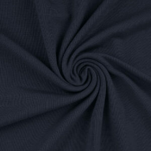 Tela de vestir de viscosa elástica. Cómoda, fina y fresca. Ideal para confecciones de primavera verano. Color azul navy o azul marino