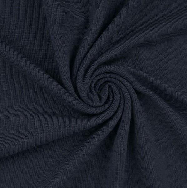 Tela de vestir de viscosa elástica. Cómoda, fina y fresca. Ideal para confecciones de primavera verano. Color azul navy o azul marino
