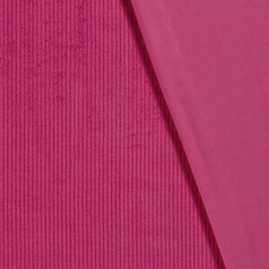 Pana 100% algodón de color fucsia. Tejido de invierno con canalé ancho.