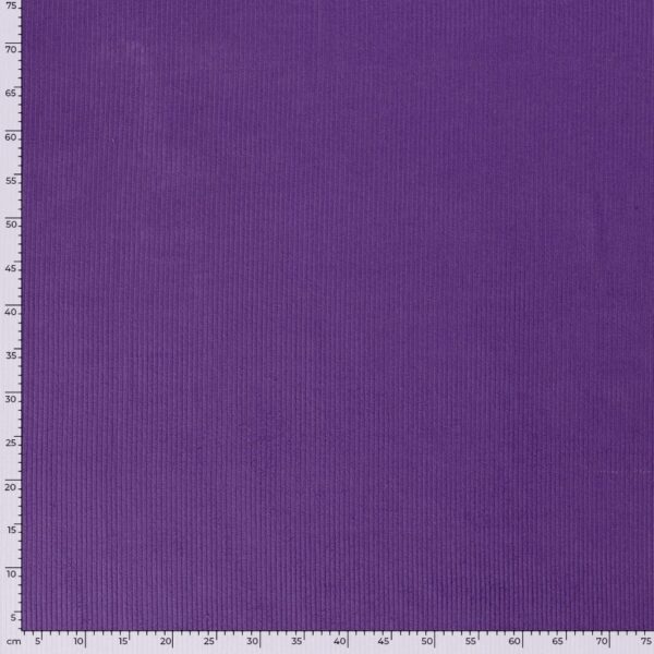 Pana 100% algodón de color morado. Tejido de invierno con canalé ancho.