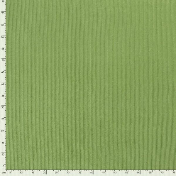 Pana 100% algodón de color verde lima. Tejido de invierno con canalé ancho.