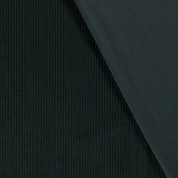 Pana 100% algodón de color verde oscuro. Tejido de invierno con canalé ancho.
