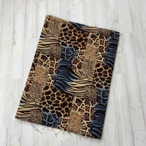 Tela de tapicería gobelino estampado de patchwork de diferentes tipos de animal print