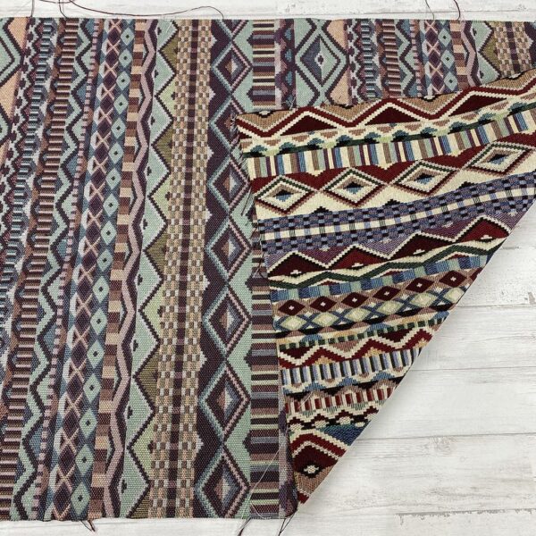 Tela de tapicería gobelino estampado étnico