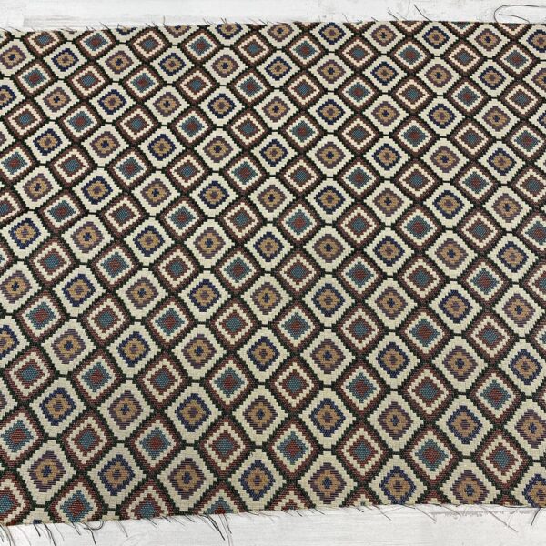 Tela de tapicería gobelino estampado con rombos pequeños
