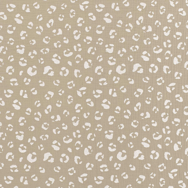 Muselina estampada animal print taupé - Image 4