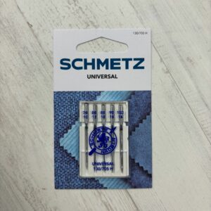 Pack agujas universales Schmetz 70-80-90-100 para máquina de coser. Tejidos no elásticos.