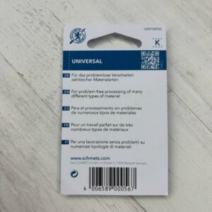 Pack agujas universales Schmetz 70-80-90-100 para máquina de coser. Tejidos no elásticos.