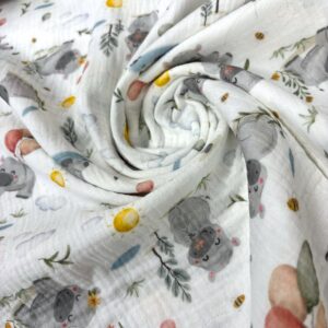 Muselina hipopótamos felices