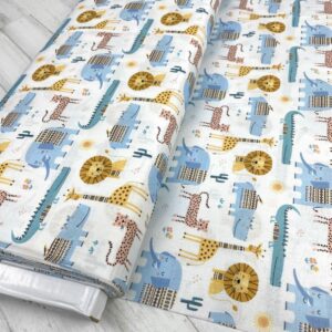 Cortina de algodón con estampado de animales salvajes y safaris, ideal para decorar habitaciones inf.