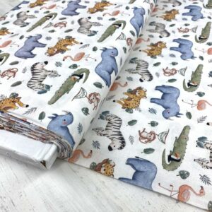 Algodón con animales infantiles para lapiceros y manualidades.