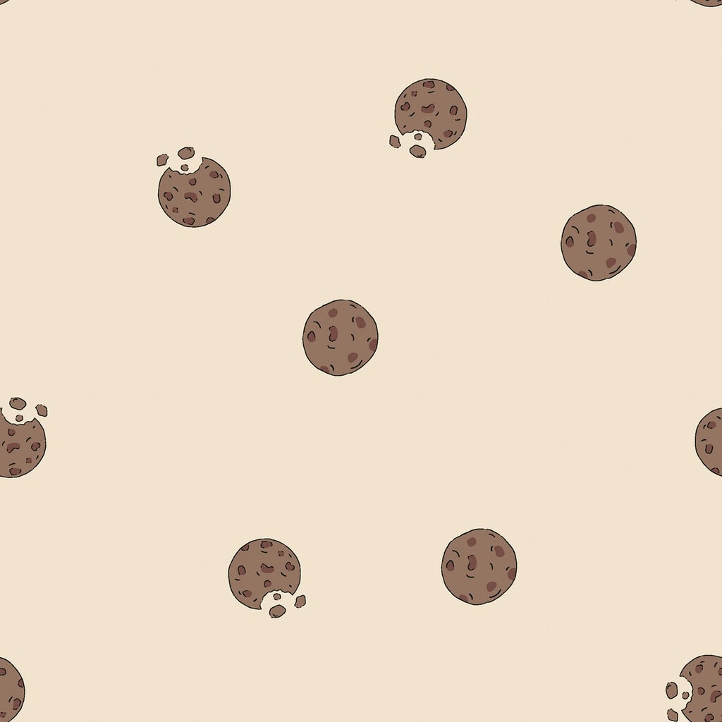 Cookies de chocolate en fondo beige, ideal para repostería y decoración en Totatela Granollers.