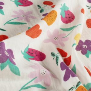 Muselina frutas y flores