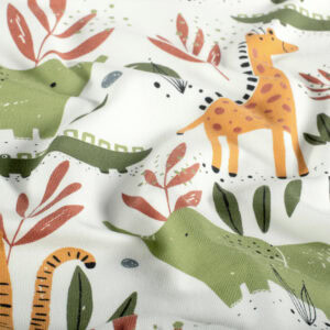 Cojín decorativo infantil con diseño de animales y plantas, ideal para habitaciones infantiles en To.